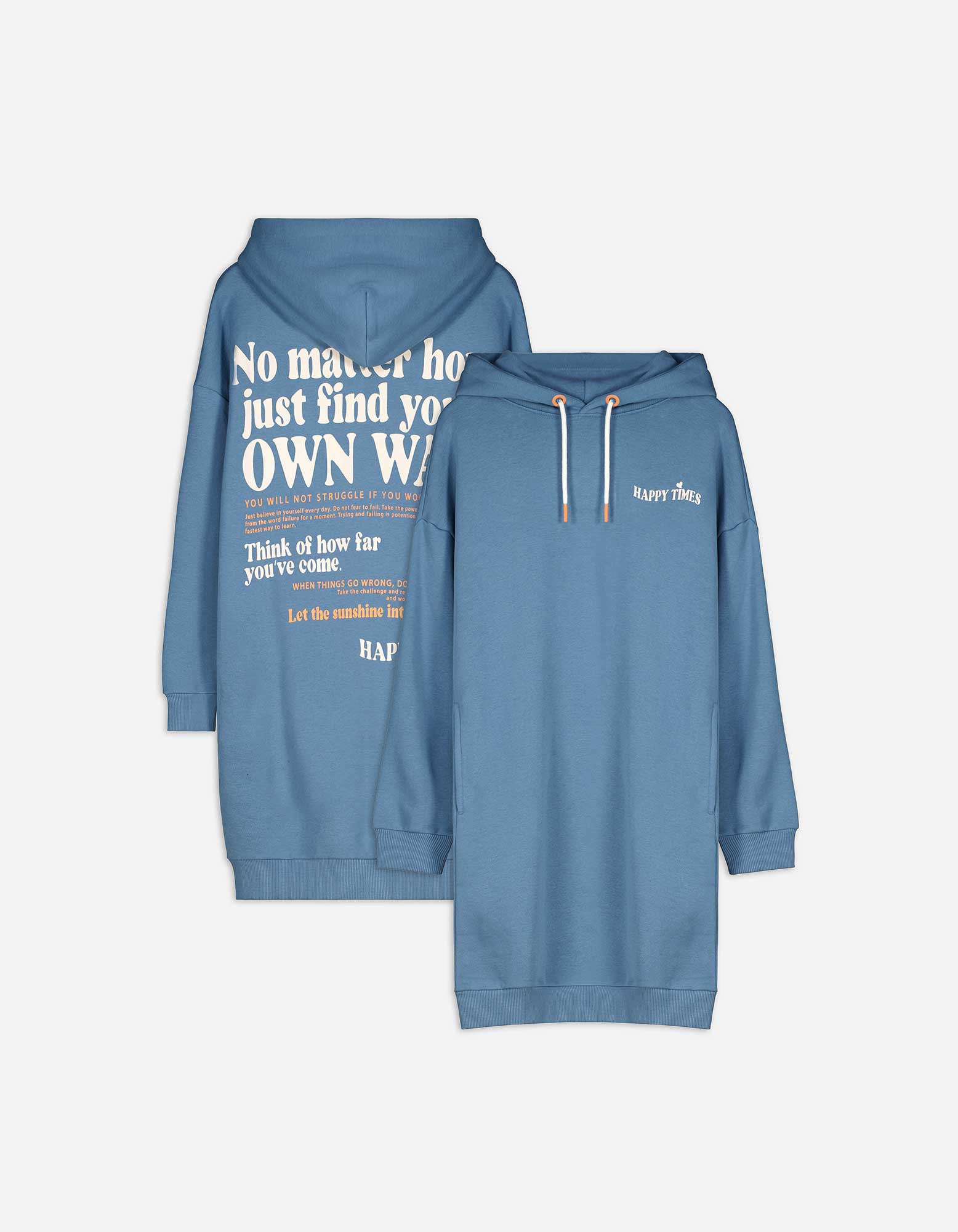 Damen Hoodie - Rückenprint - dunkelblau, Takko, dunkelblau L