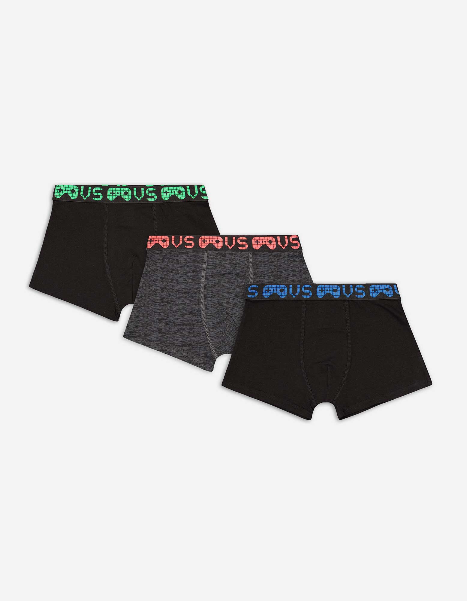 Kinder Trunks - 3er-Pack, Takko, dunkelgrau