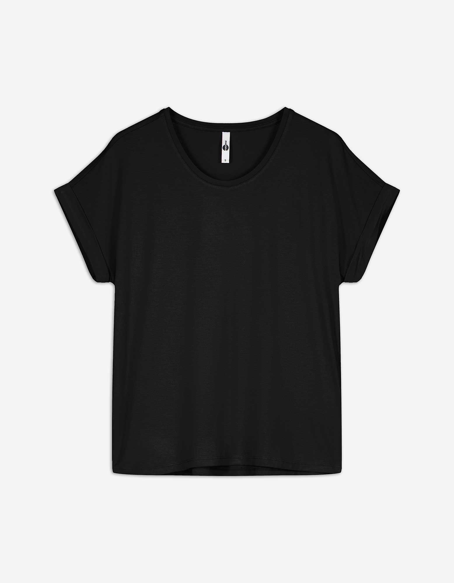 Damen T-Shirt - LENZING™ ECOVERO™, Takko, schwarz XS