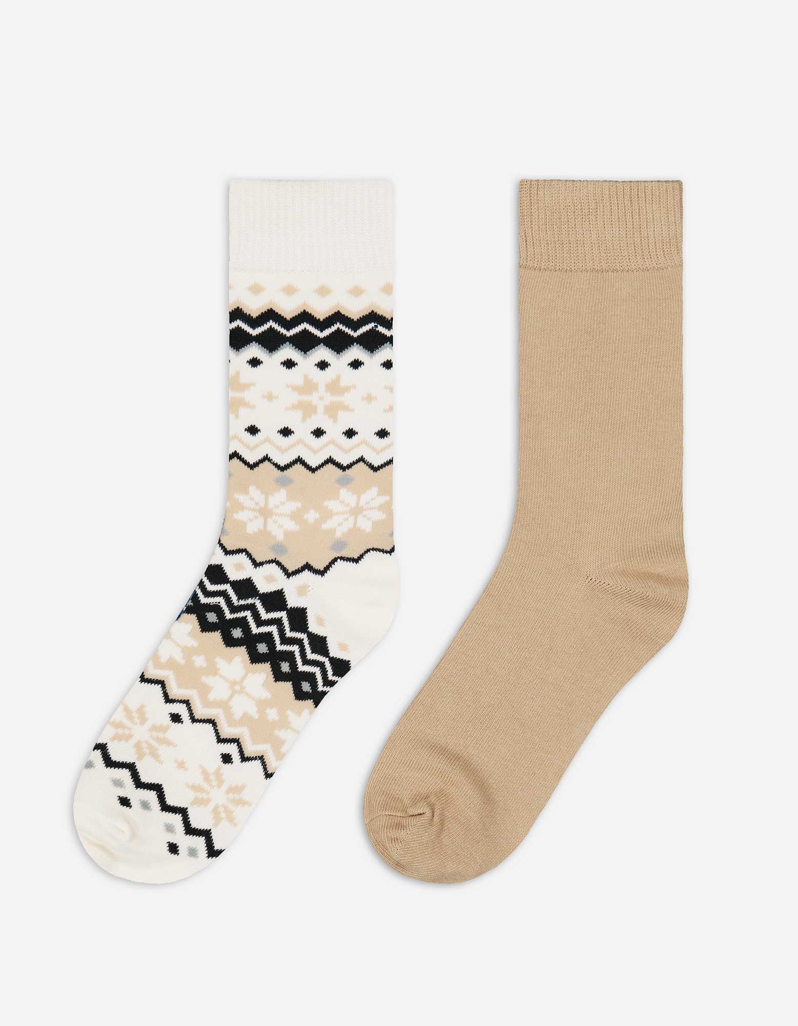 Herren Socken - 2er-Pack, Takko, beige 43-46