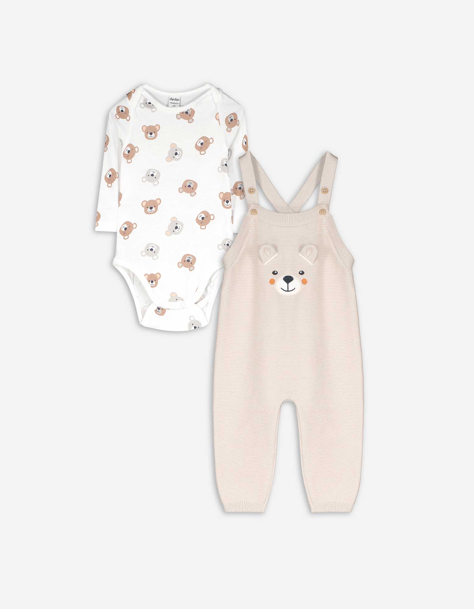 Baby Set aus Body und Hose - Knopfverschluss - weiß, Takko, weiß