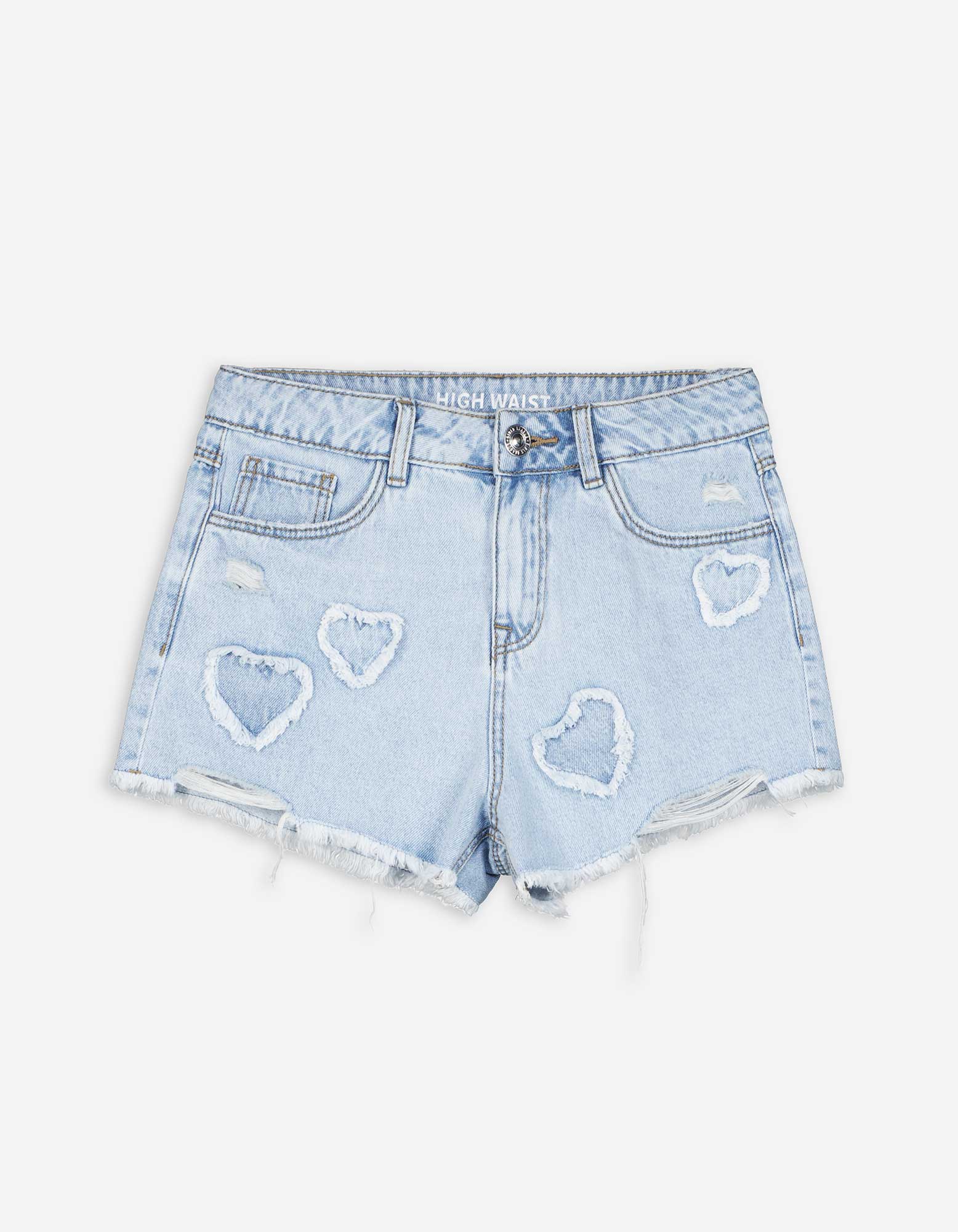 Kinder Jeansshorts - Ausgefranste Abschlüsse, Takko, hellblau