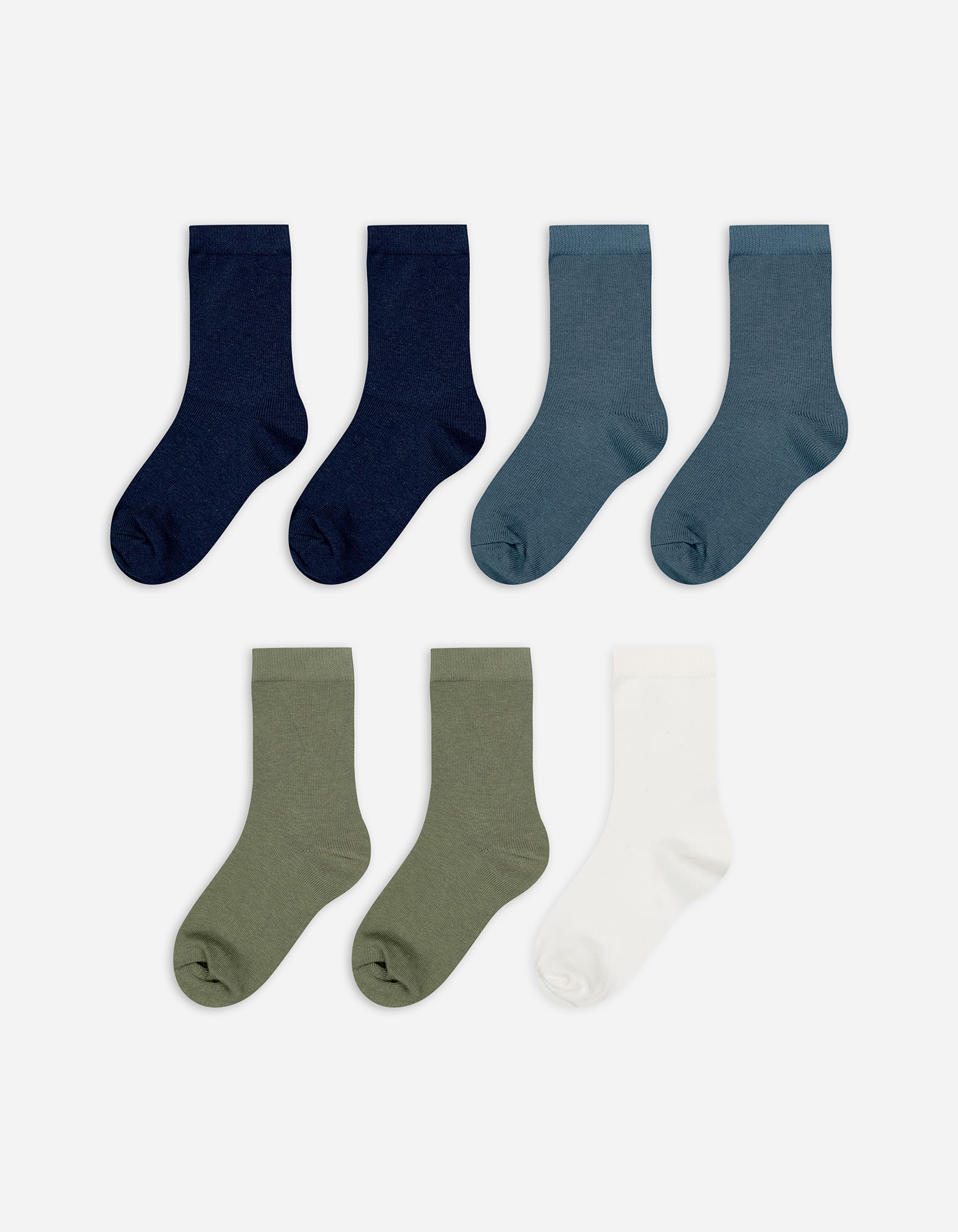 Kinder Socken - 7er-Pack, Takko, dunkelgrün 39-42