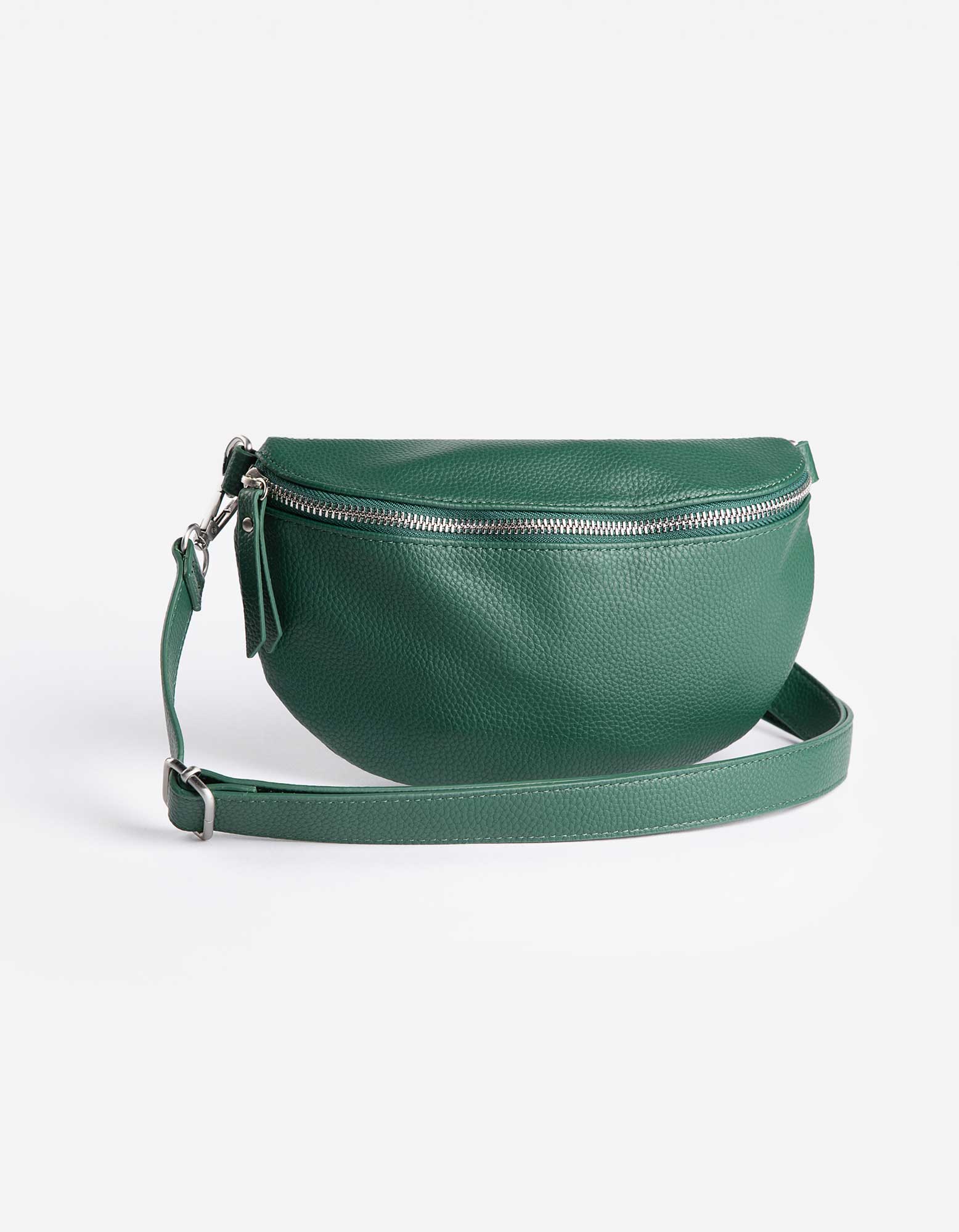 Damen Bauchtasche - Lederoptik, Takko, dunkelgrün onesize