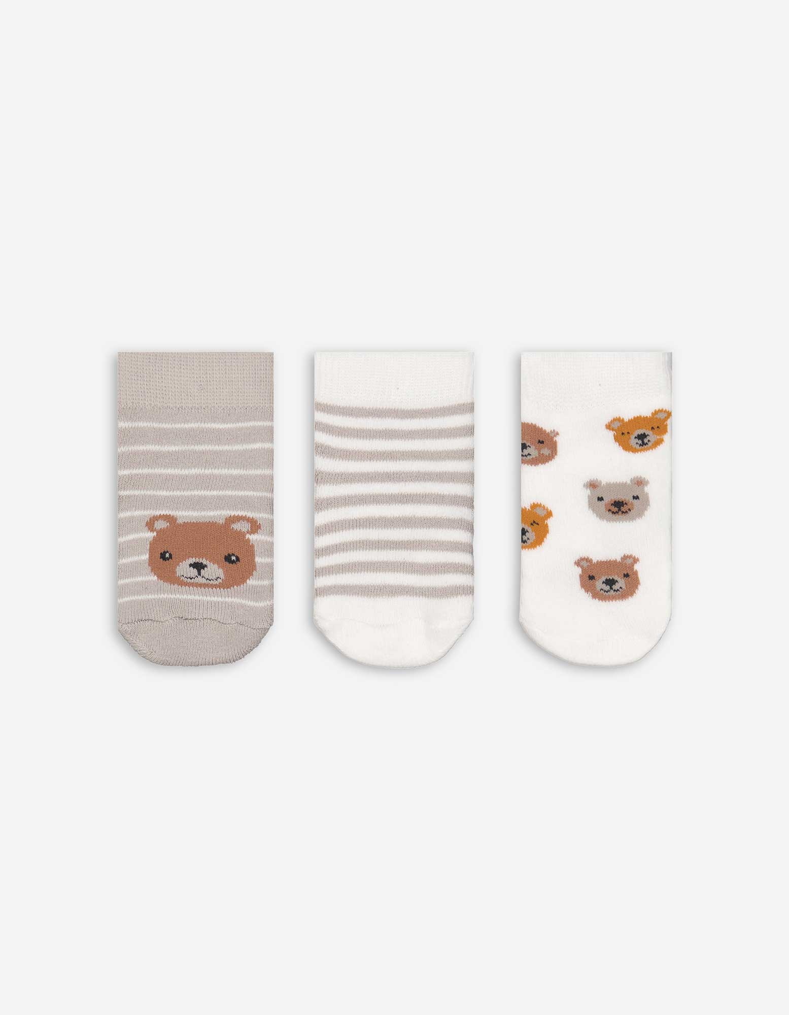 Baby Socken - 3er-Pack, Takko, beige