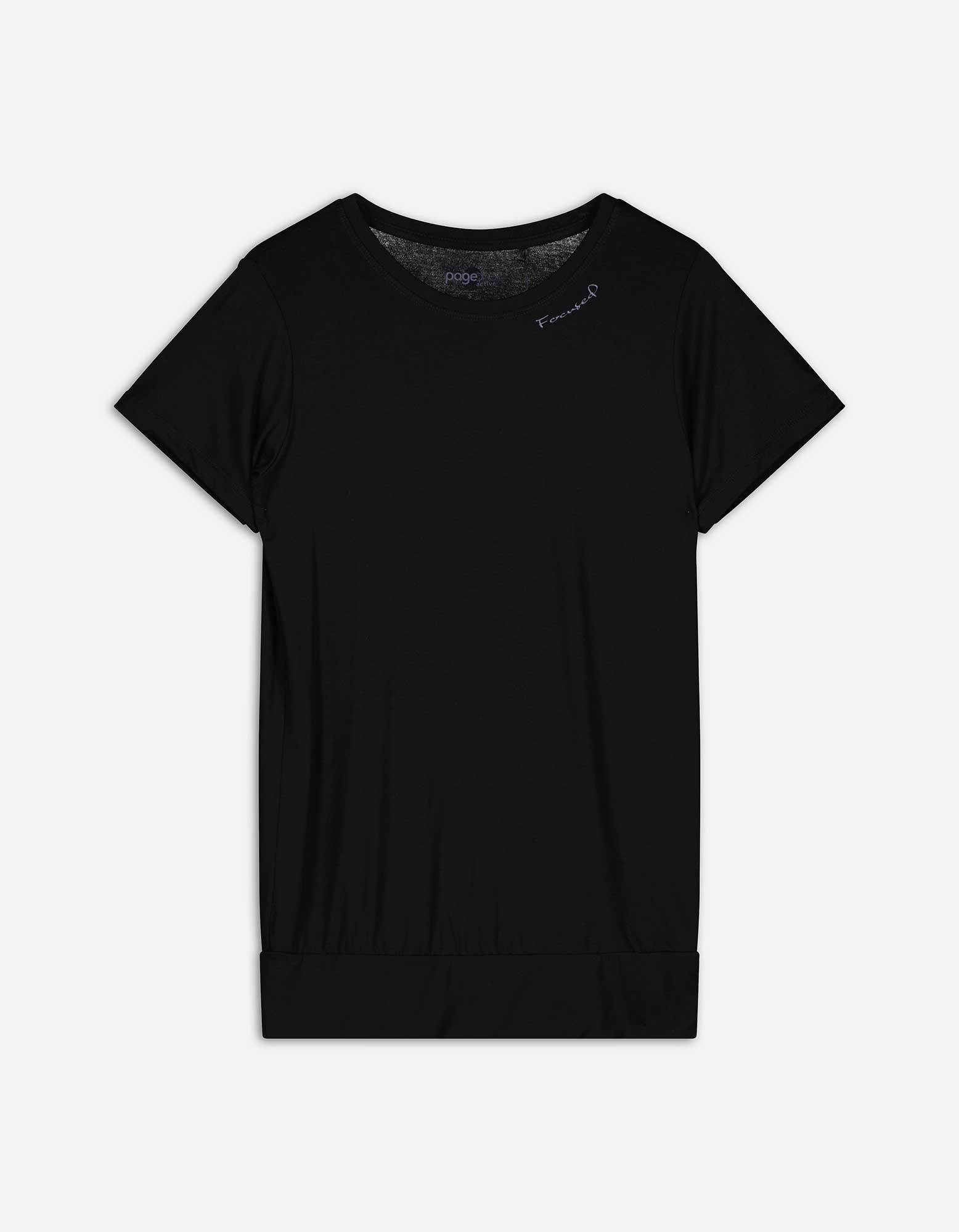 Damen T-Shirt - einfarbig, Takko, schwarz XL