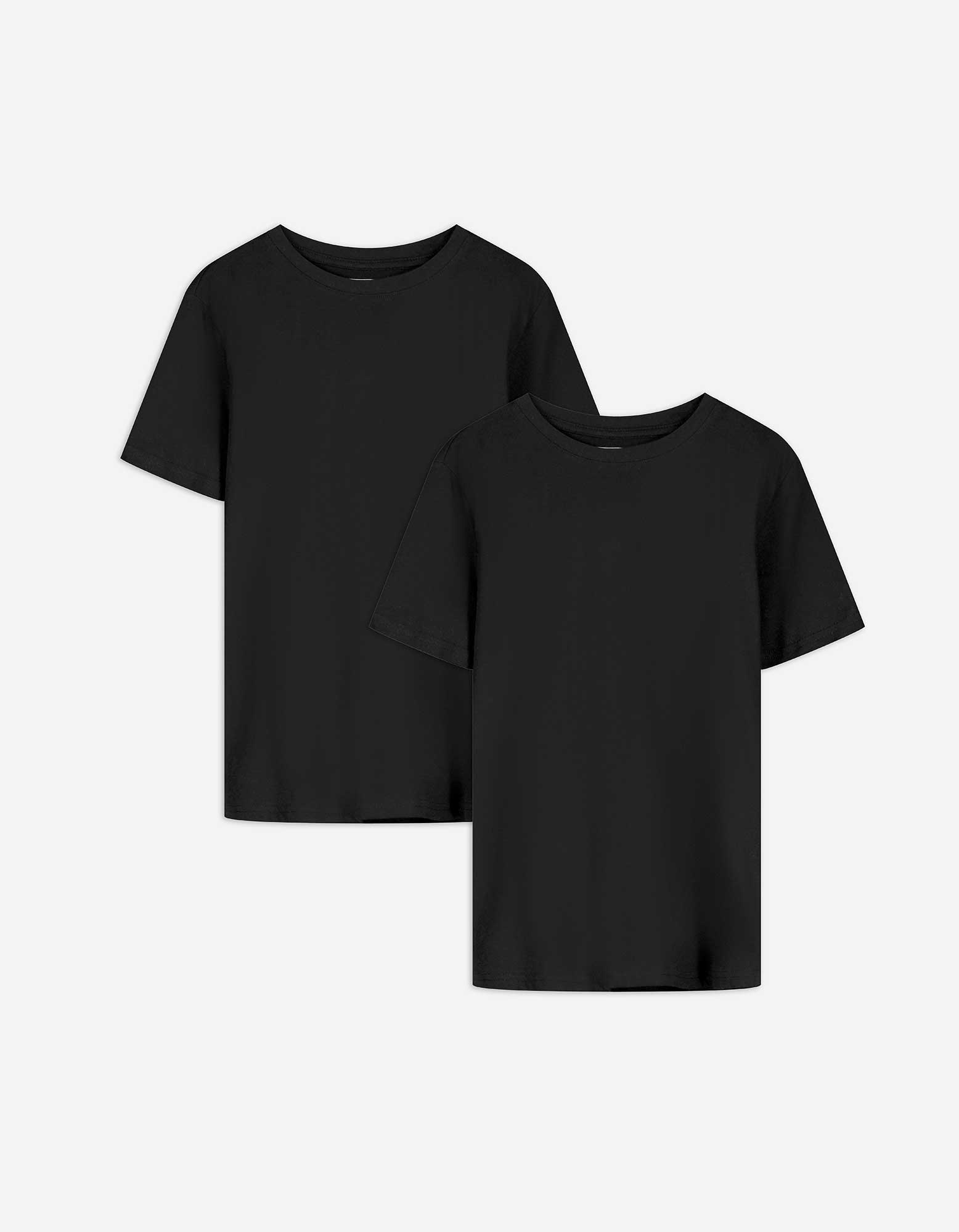 Kinder T-Shirt - 2er-Pack, Takko, schwarz