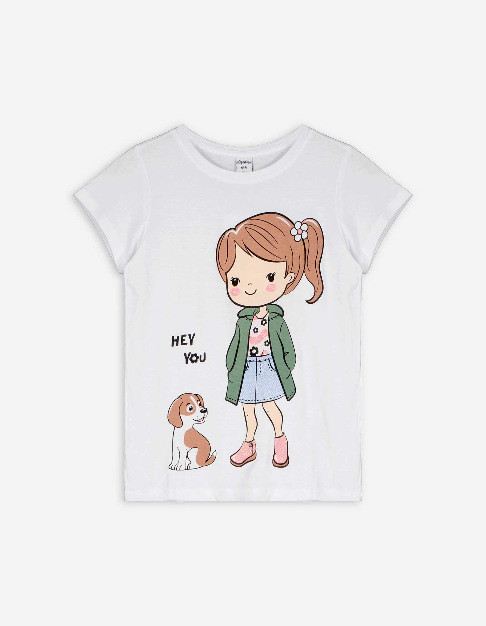 Kinder T-Shirt - Print - weiß, Takko, weiß