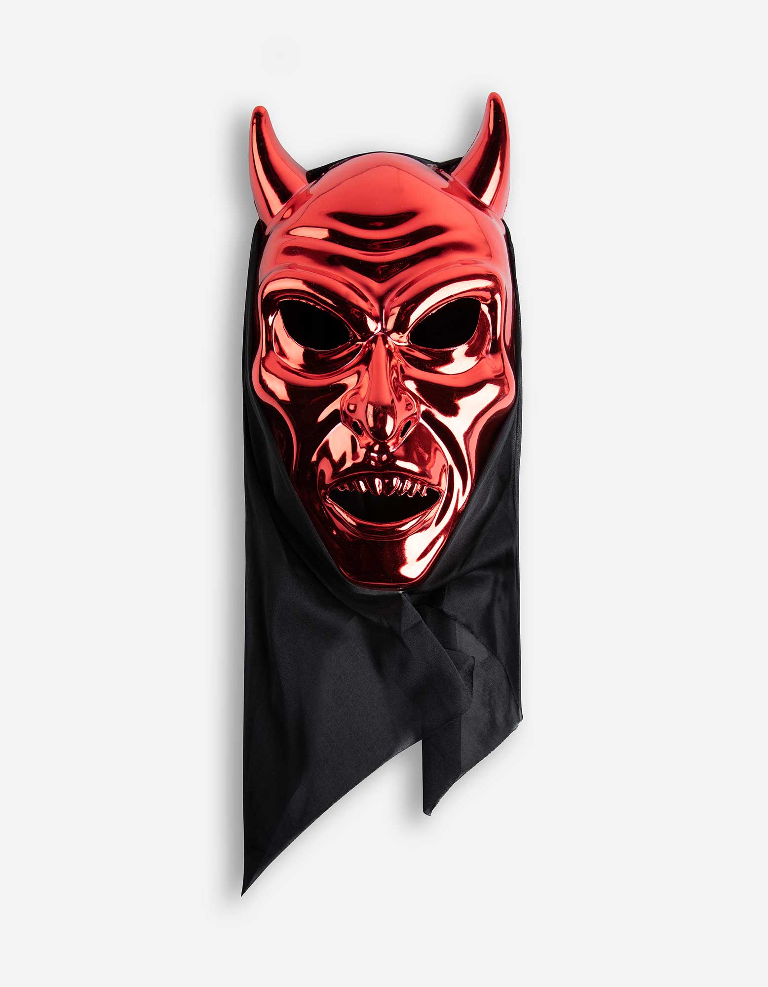 Herren Erwachsenen Teufel Maske - Halloween, Takko, rot onesize