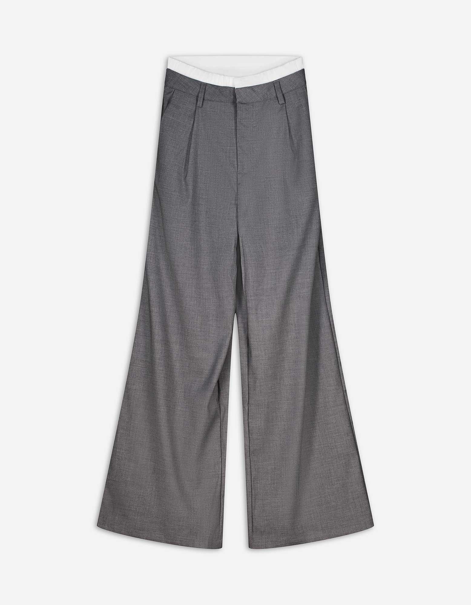 Damen Culotte - Double-Layer-Look, Takko, grau 40