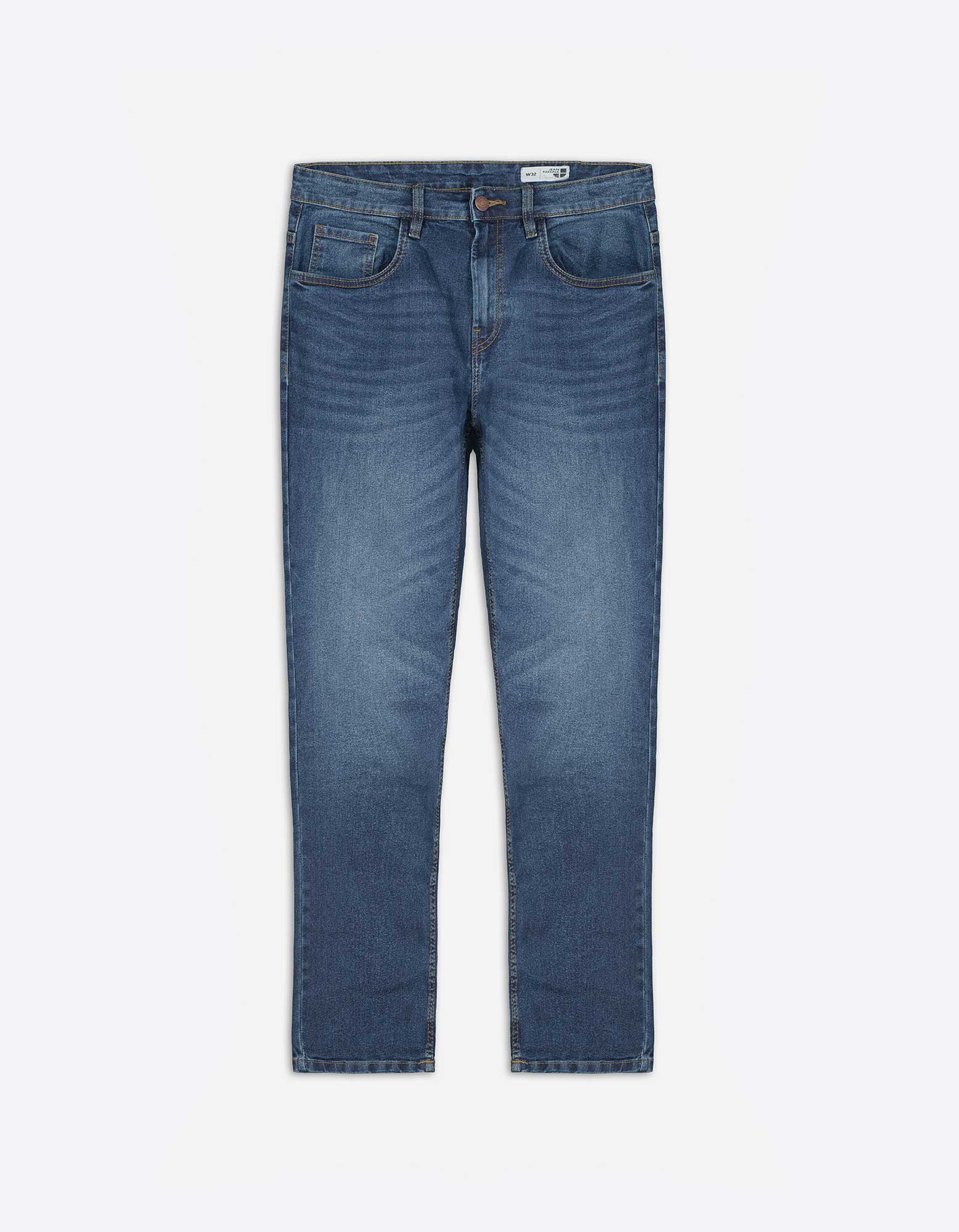 Herren Basic Jeans - Wascheffekte, Takko, blau 40