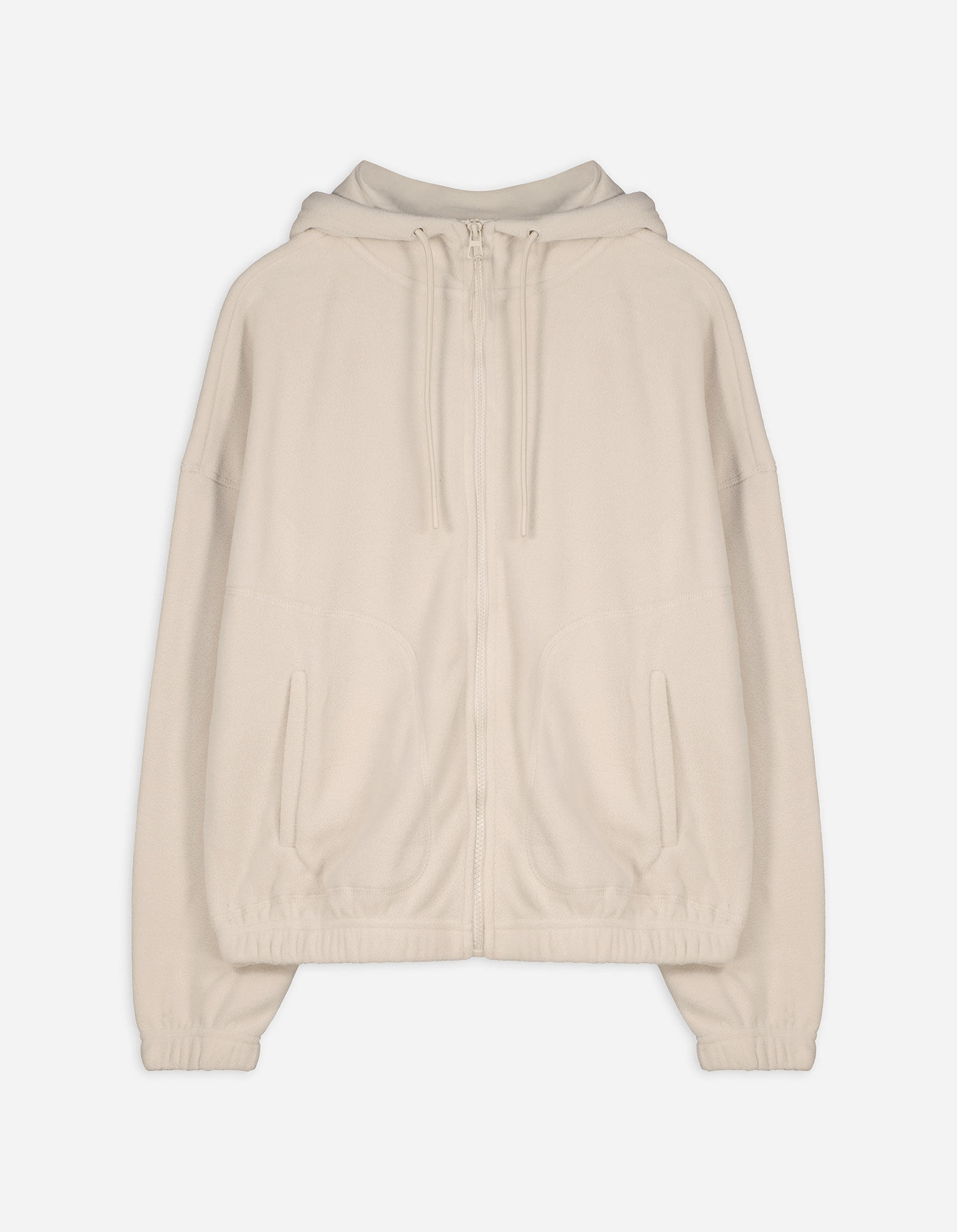 Damen Fleecepullover - Überschnittene Ärmel - beige, Takko, beige M